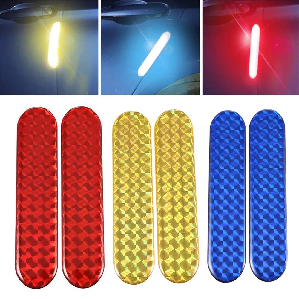 

2pcs Universal Auto Car Door Open Sticker Reflective Tape Safety Warning Decal Exterior Accessories Car Stickers Epoxy+PVC