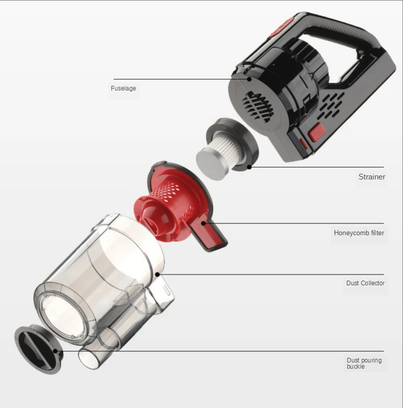 

150W 7000pa automobile vacuum cleaner wet / dry portable hand-held vacuum cleaner, used for automobile strong dust collection