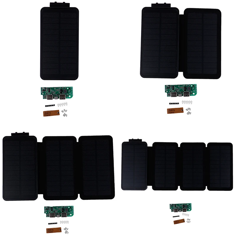 Портативный складной светодиодный двойной USB порты солнечная панель power Bank чехол