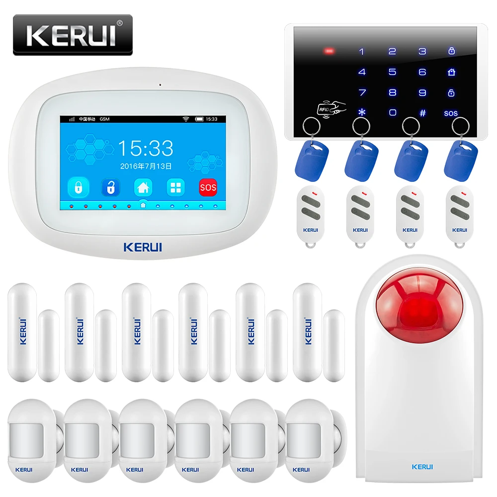 Беспроводная система охранной сигнализации KERUI K52 4 3 дюйма TFT цветной сенсорный
