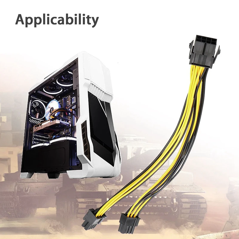 ABKK-(5-pack) PCI-E 8-pin to 2x6 + 2-pin кабель разветвителя питания PCIE PCI Express 5X |