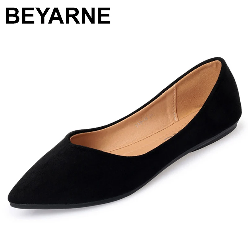 

BEYARNEnew Lady soft sole Flats Shoes for drive pregnant woman fashionshoes Women Springsummer Shoes pointed toe shoes 35-41E491