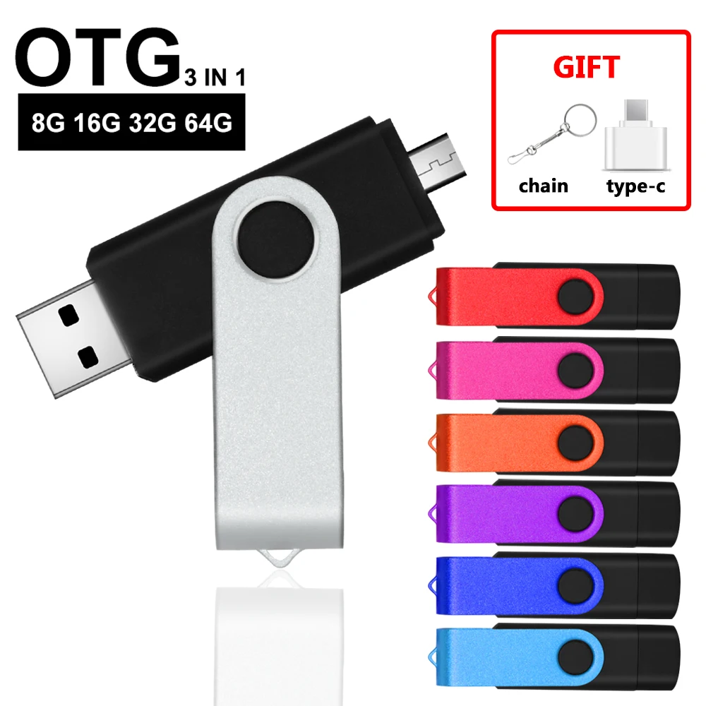 

USB-флеш-накопитель otg, 64 ГБ, 32 ГБ, 16 ГБ, 8 Гб