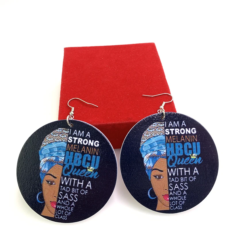 YD & YDBZ пара деревянных сережек для женщин круглые серьги капли этнический диаметр