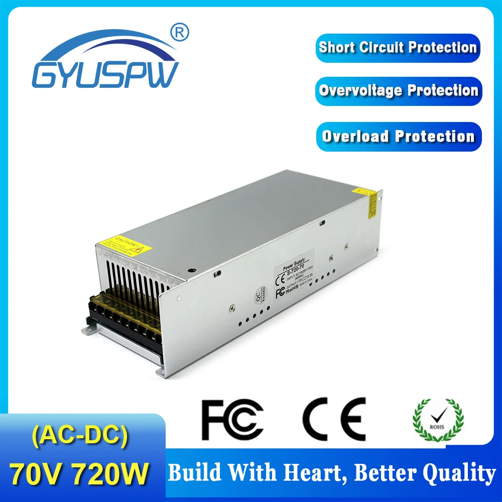 Универсальный Выключатель питания постоянного тока 70 в 10.3A 720 Вт трансформатор