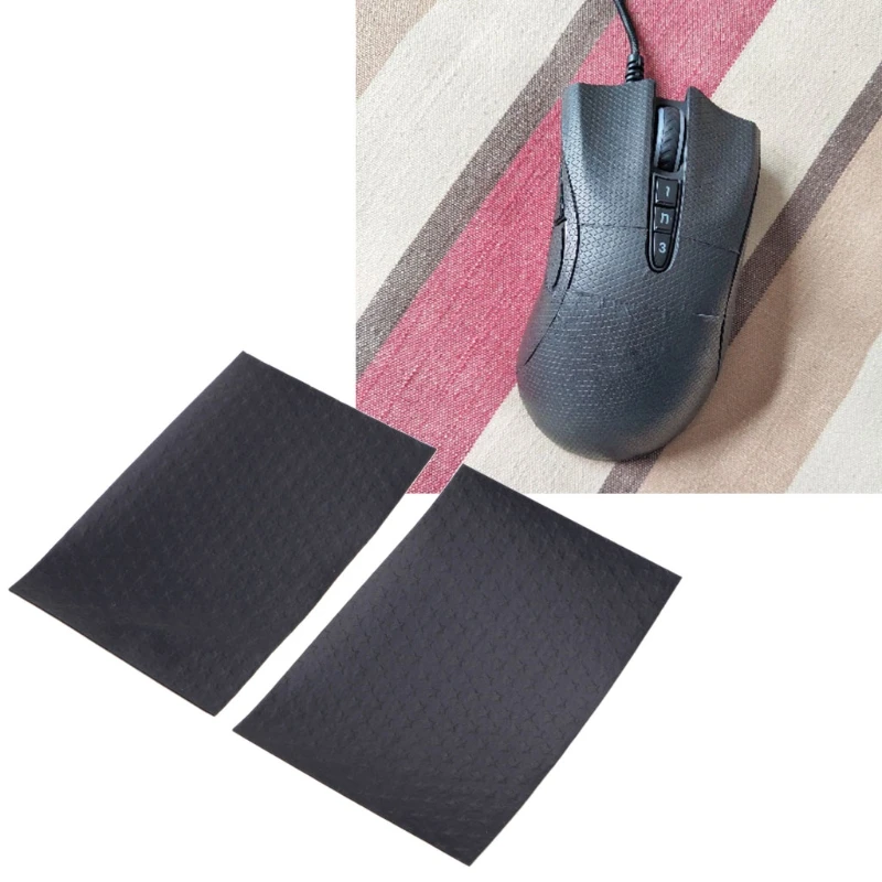 

DIY Mouse Anti-Slip Grip Tape Sweat Resistant Tape Pads Mouse Side Moisture Wicking Stickers Side Grips 5.12x3.94" 24BB