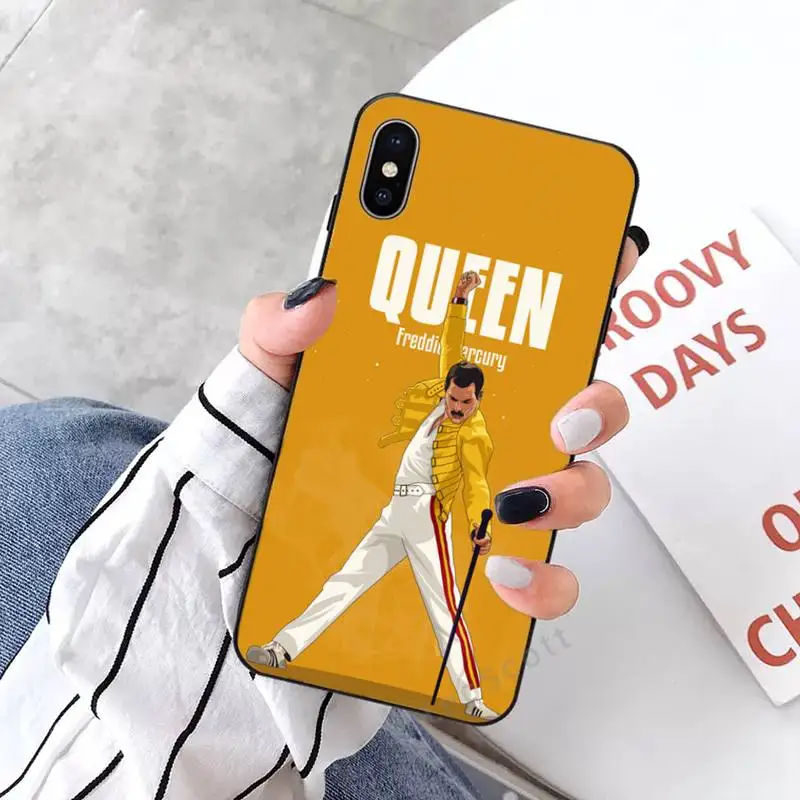 

Queen Freddie Mercury Phone Case for iPhone 11 12 pro XS MAX 8 7 6 6S Plus X 5S SE 2020 XR high quality protective coque