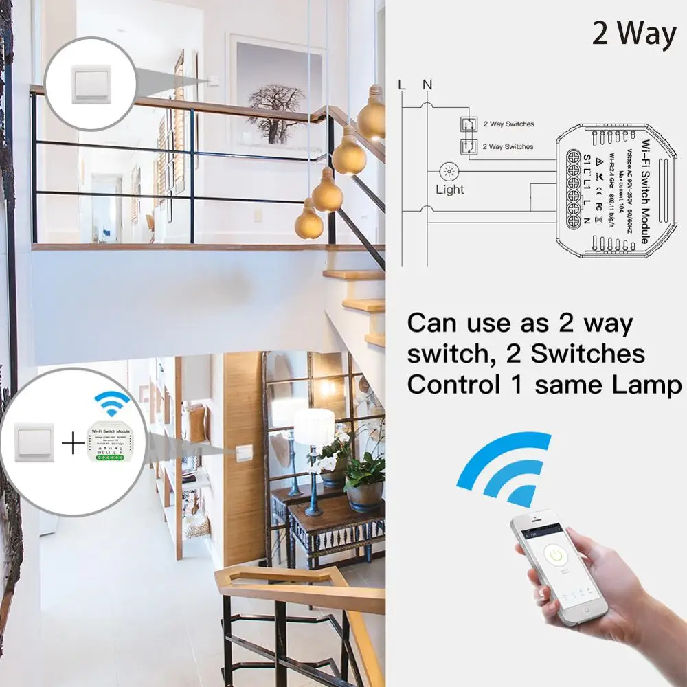 AVATTO переключатель Wi-Fi модуль умный светильник выключатель универсальный