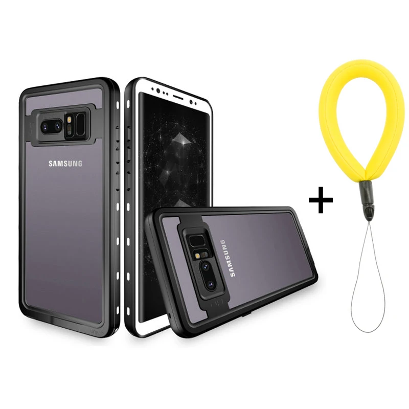 Чехол для samsung S10Plus чехол S10 5G Водонепроницаемый чехол 360 защиты IP68 Note9 samsung Galaxy Note 9 чехол для samsung S9 Etui S10e - Цвет: White with strap