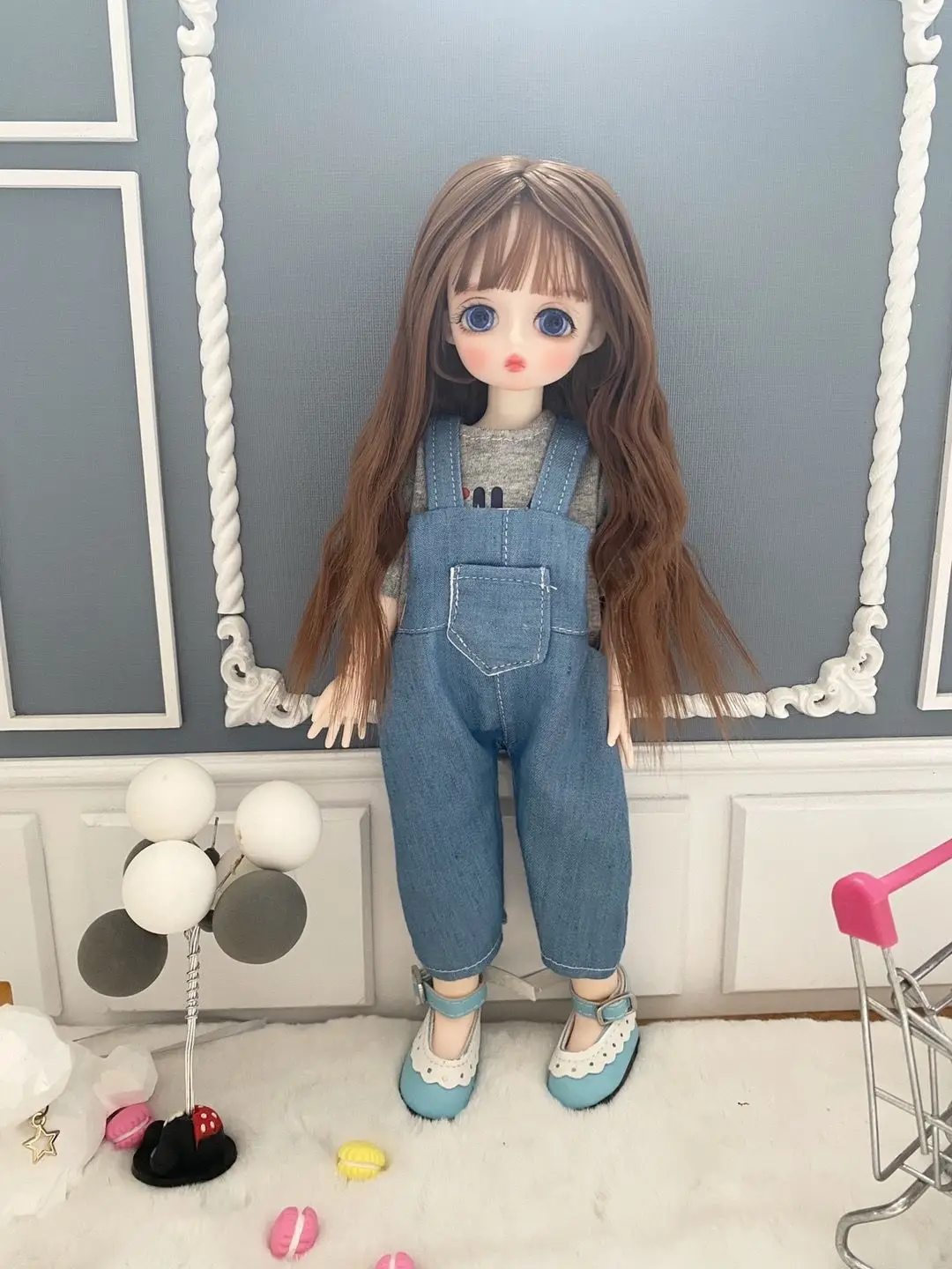 Изменяемая парик BJD кукла для 30 см Bjd с игрушка окружность головы 15 5 мини игрушки