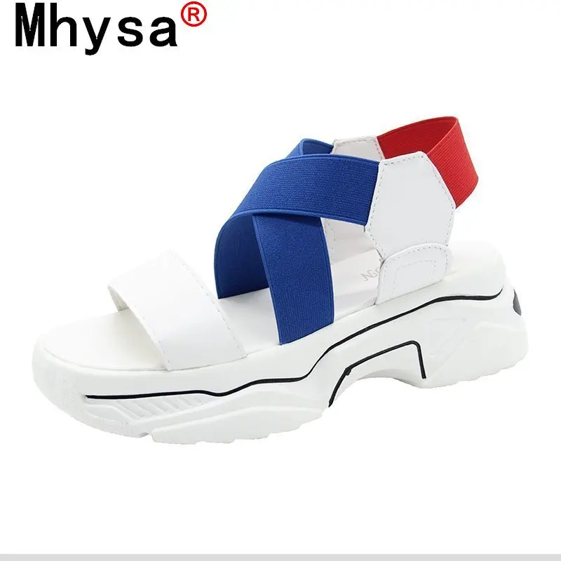 

2021 Fashion Women's Shoes Platform Shoes Open Toe Color Matching Sandals Outdoor Beach Shoes Summer Comfortable Women's Sandals
