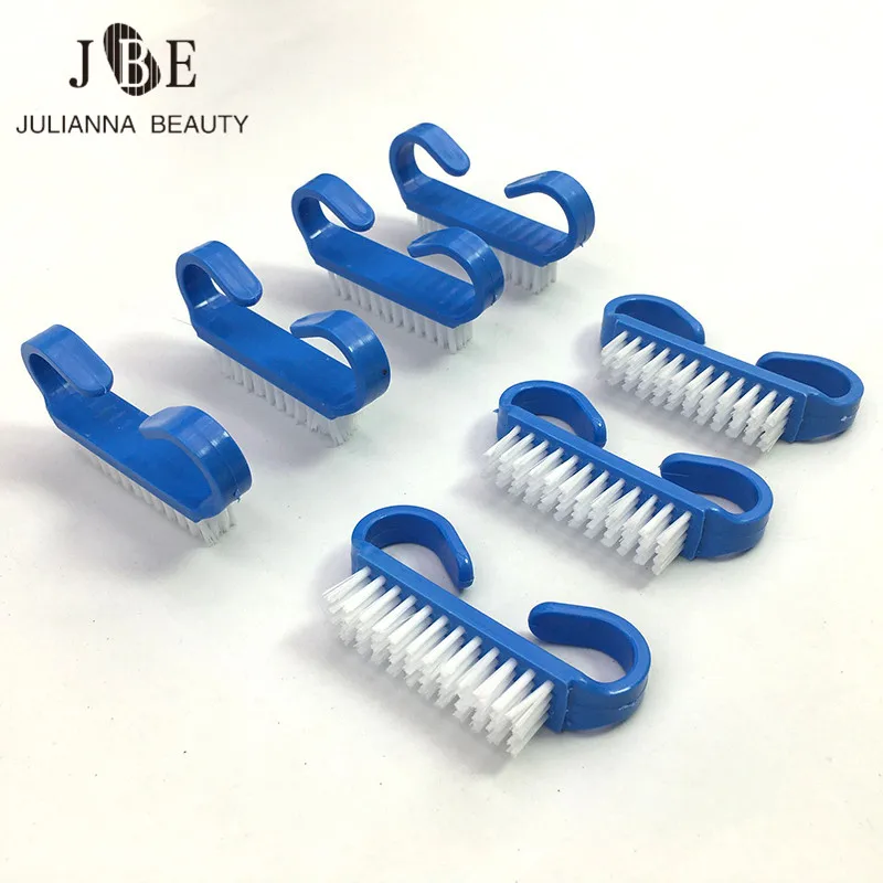

10Pcs Blue Nail Brush Cleaning Remove Dust Powder Plastic Cleaner for Acrylic UV Gel Nails Art Manicure Care Accessory