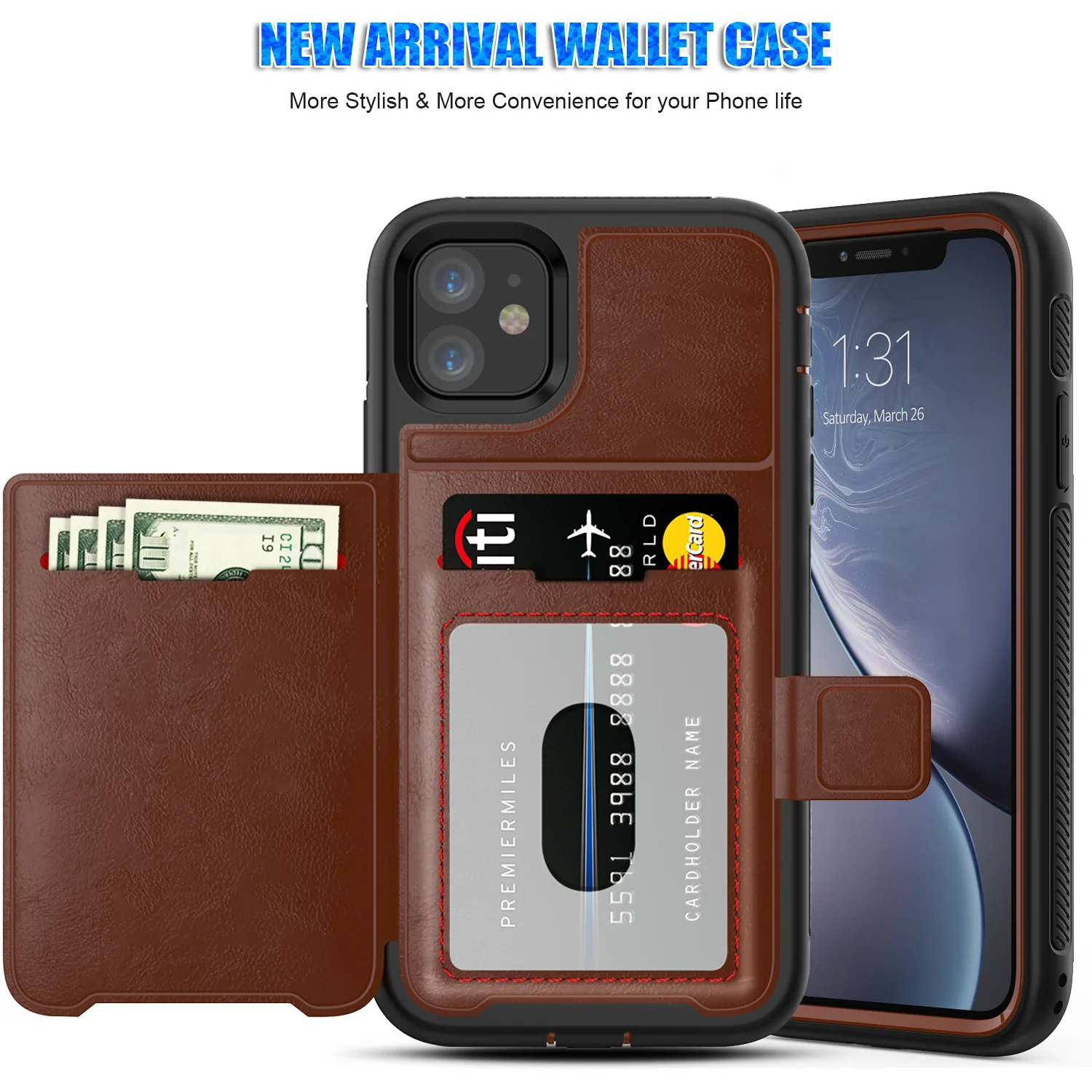 

Leather Wallet Case For iPhone 11 Pro Max XS XR 7 8 Plus Luxury PU Stand Card Slot Phone Cover Cases for iPhone 11