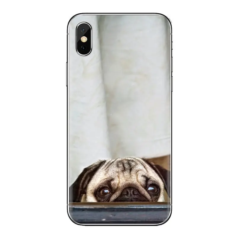 For Samsung Galaxy S3 S4 S5 Mini S6 S7 Edge S8 S9 S10 Plus Note 3 4 5 8 9 Cute Pug Dog HD Wallpapers TPU Transparent Cases Cover |