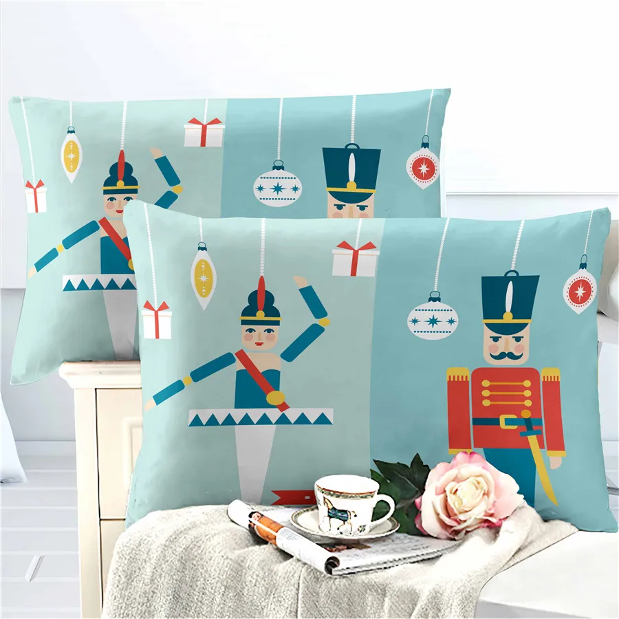

HELENGILI 3D Bedding Set Nutcracker Soldier Print Duvet Cover Set Bedcloth with Pillowcase Bed Set Home Textiles #YC-252