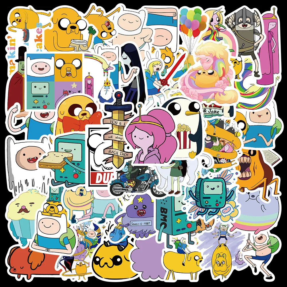 Juego de pegatinas para decoraci&oacute;n de guitarra, set de 10/30/50 Uds de animaci&oacute;n, aventura, Cuenta de mano del Tesoro, impermeable, Maleta de Graffiti, venta al por mayor-0