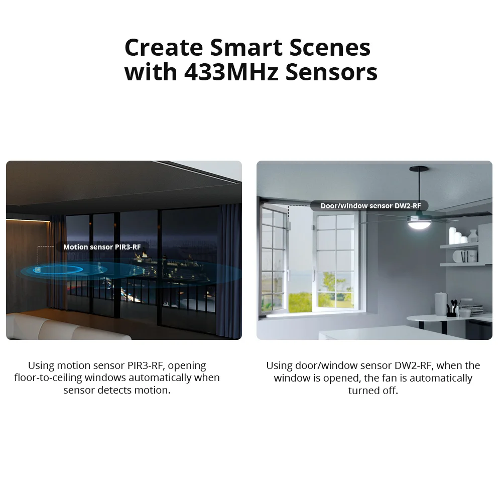 Sonoff RF Bridge R2 433MHz DW2 PIR3 Wifi Controller Intelligent Switch Smart Home Remote Control Work with Alexa Google | Обустройство