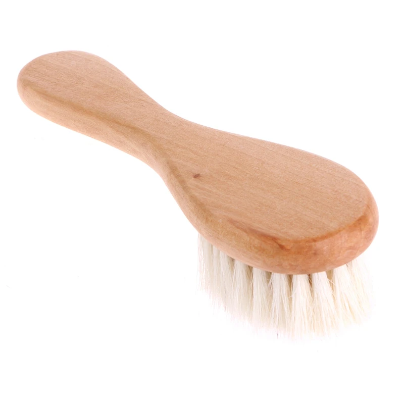 Cepillo con mango de madera para beb&eacute;, cepillo de pelo para reci&eacute;n nacido, peine infantil, masajeador de cabeza-4