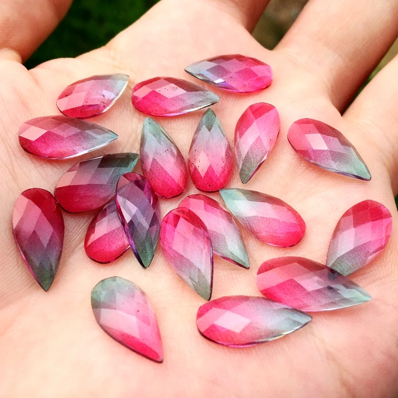 25 шт. 8x17 мм новые искусственные камни с градиентом ювелирные изделия ручной