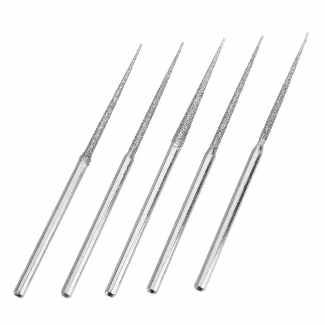 

5Pcs Mini Drill Diamond Grinding Head Shank Bur Bit Set Grinding Tool For Hand Drill Drill Press Rotary Tool With A 3mm Collet