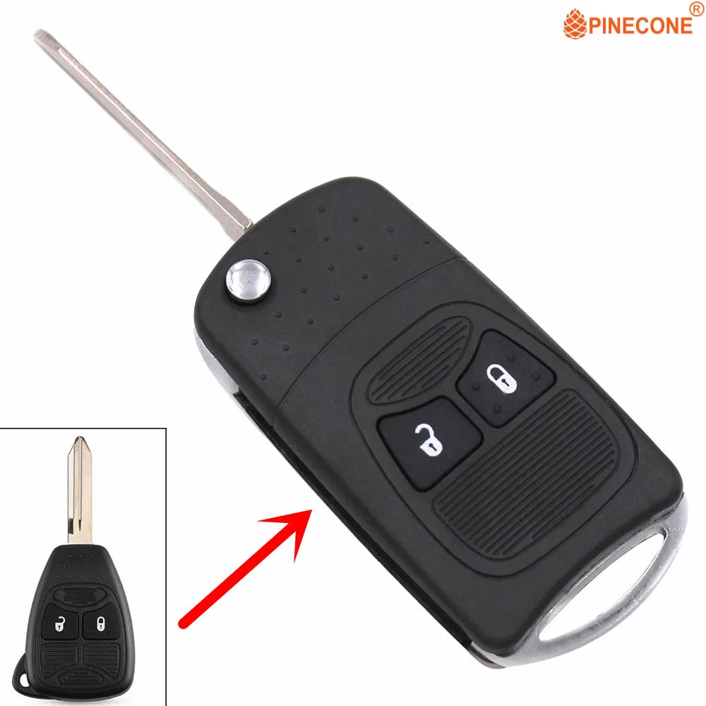 

PINECONE для Chrysler Aspen Pt Cruiser Dodge Caliber Dakota Durango Jeep дистанционный ключ модифицированный автомобильный брелок для ключей чехол