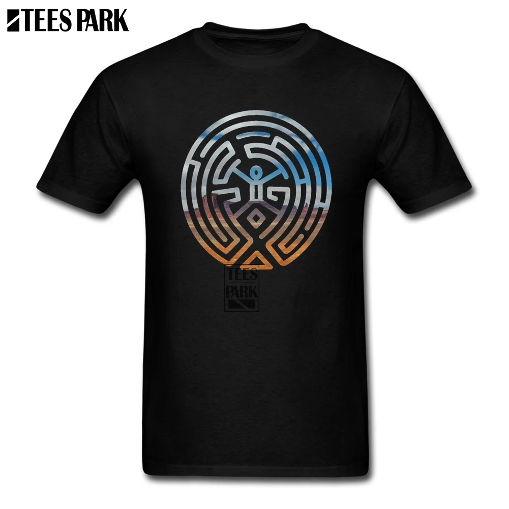 Забавные футболки Geek westworld Maze tv Футболка мужская футболка с круглым вырезом и