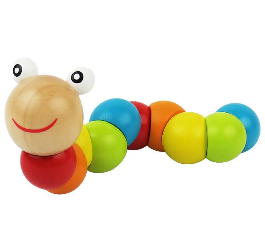 Деревянные игрушки гусеницы Монтессори для детей|Монтессори| |