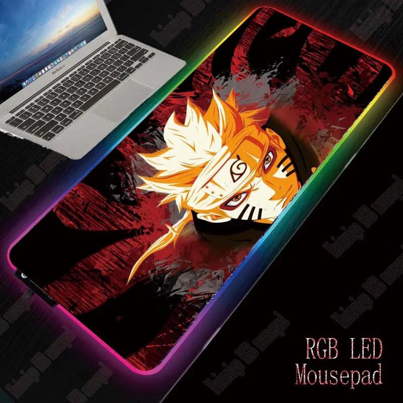 

XGZ Anime Gaming Large Mousepad RGB Computer Mouse Pad Gamer Mause Pad Desk Backlit Mat Keyboard Pads Whit LED Backlight