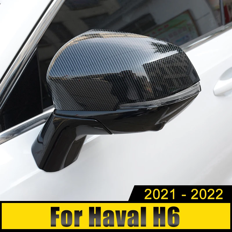 

For Haval H6 3th 2021 2022 2023 GT ABS Carbon Car Rearview Mirror Side Molding Cover Sticker Case Trim Decoration Accessories