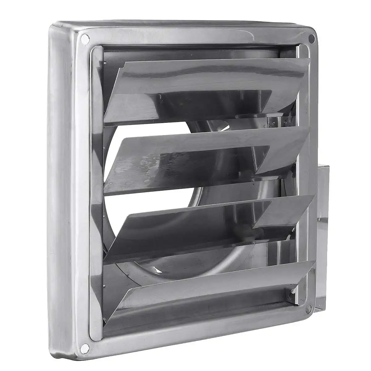 

100mm Air Vent Duct Grill Stainless Steel Wall Air Vent Square Tumble Dryer Extractor Fan Outlet Bathroom Vents Silver