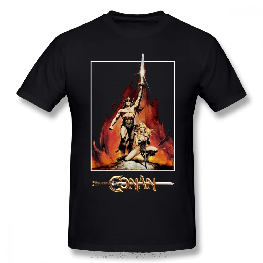 Конан варвар футболка Конана с изображением Варвара Модная хлопковая