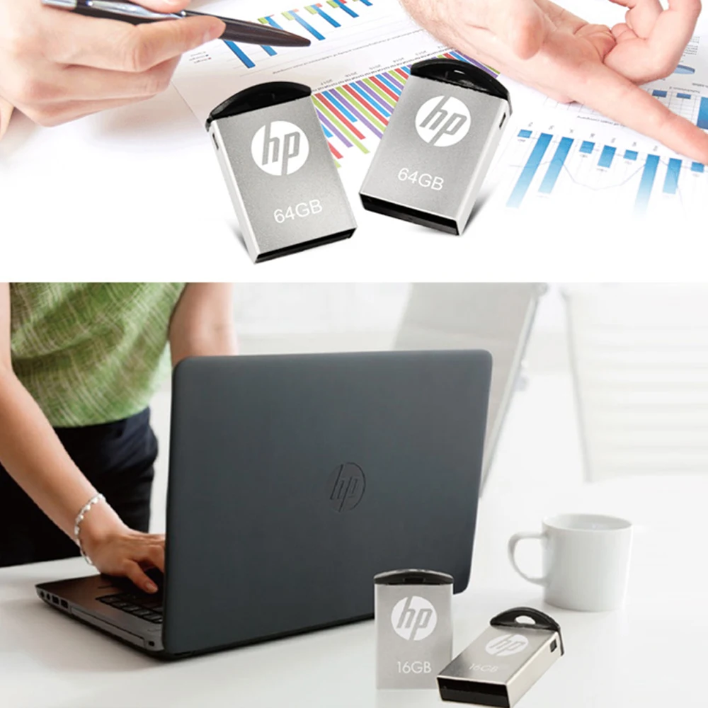 Компактный автомобильный USB-флеш-накопитель HP объемом 64 ГБ 32 16 | Компьютеры и офис