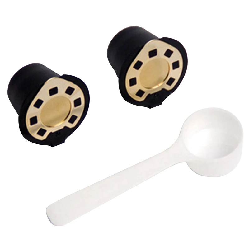 

Многоразовая капсула с фильтром для кофе, с металлической крышкой и ложкой