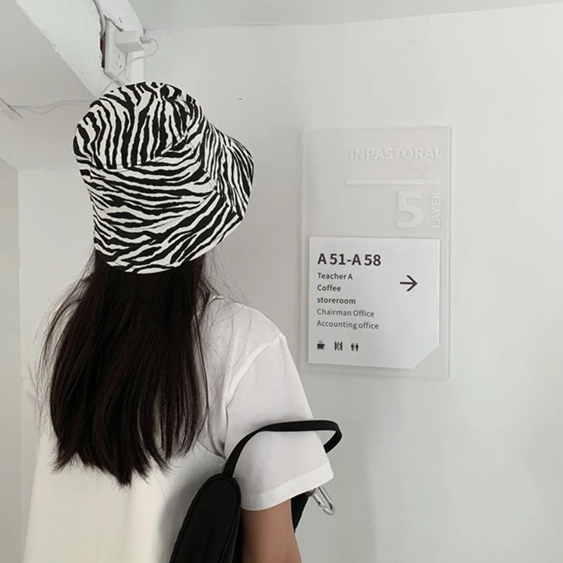 Панама Женская Весенняя складная в стиле хип-хоп с рисунком зебры PJ338 | Аксессуары