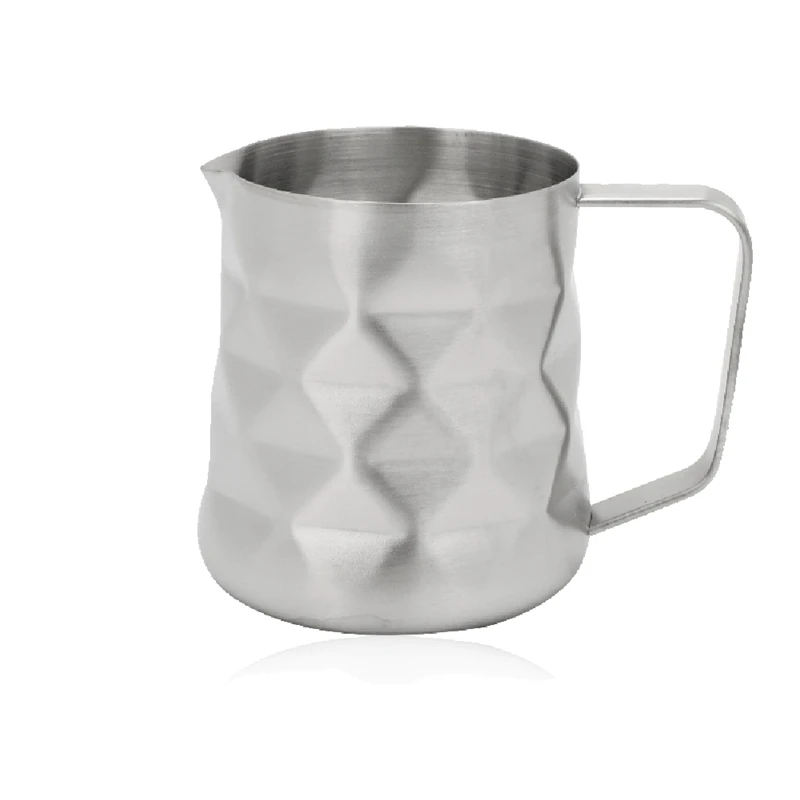 

Stainless Steel Prismatic Designed Milk Frothing Pitcher Milk Jug Espresso Coffee Cappuccino Cream Cup Maker