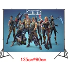 125*80 см новый оригинальный фон fortnite для вечеринки, дня рождения, тканевый тематический макет, игровые фигурки, декоративные принадлежности, детские игрушки, подарок