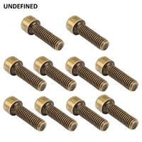 10pcs universal motorcycle bolts screw m6%c3%9719mm round head screw adornment stainless steel bronze accessories