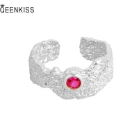 qeenkiss rg6449 jewelry%c2%a0wholesale%c2%a0fashion%c2%a0%c2%a0woman%c2%a0girl%c2%a0birthday%c2%a0wedding gift irregular aaa zircon 18kt gold white gold open ring