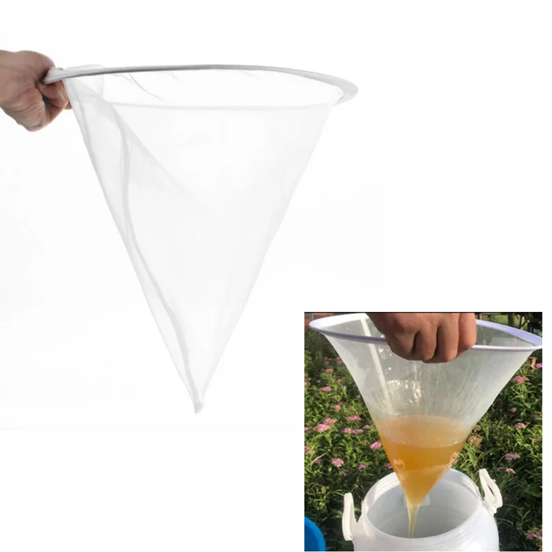 

Honey Flow Mesh Nylon Sieve Funnel Shaped Strainer Filter Fiber Bee Net Screen Beekeeping Supplies Tool Impurity Filter Cloth