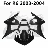 motorcycle matte black glossy black for yamaha r6 2003 2004 full fairing kits 03 04 bodywork cowling injection