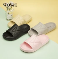 wotte slippers women indoor simple thick bottom indoor home couples bathroom non slip soft cool slippers shoes slides big size