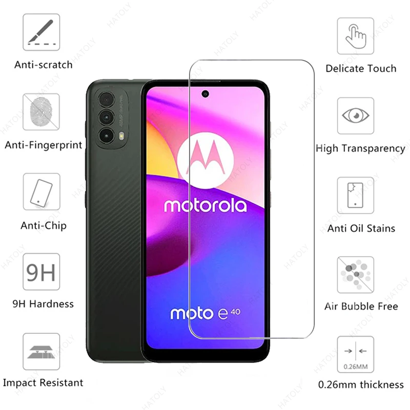 2pcs for motorola moto e40 glass for motorola moto e40 tempered glass film full cover screen protector phone protective glass free global shipping