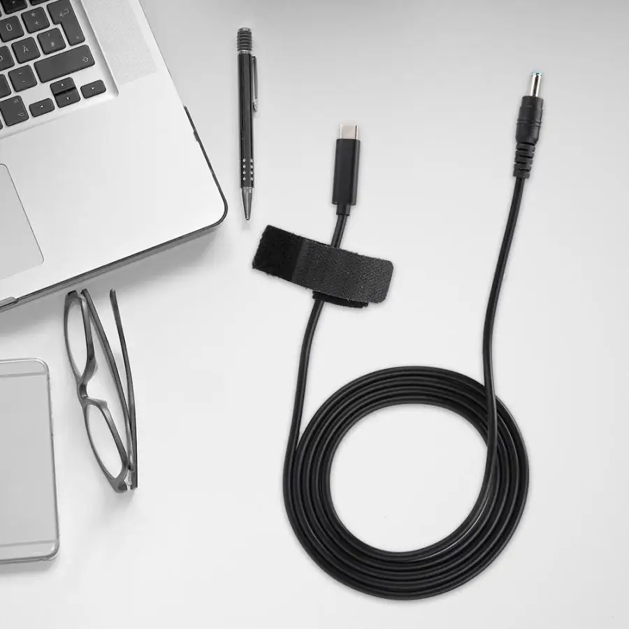 Кабель со штекерами питания постоянного тока 19 в 65 Вт индукционный чип PD USB кабель