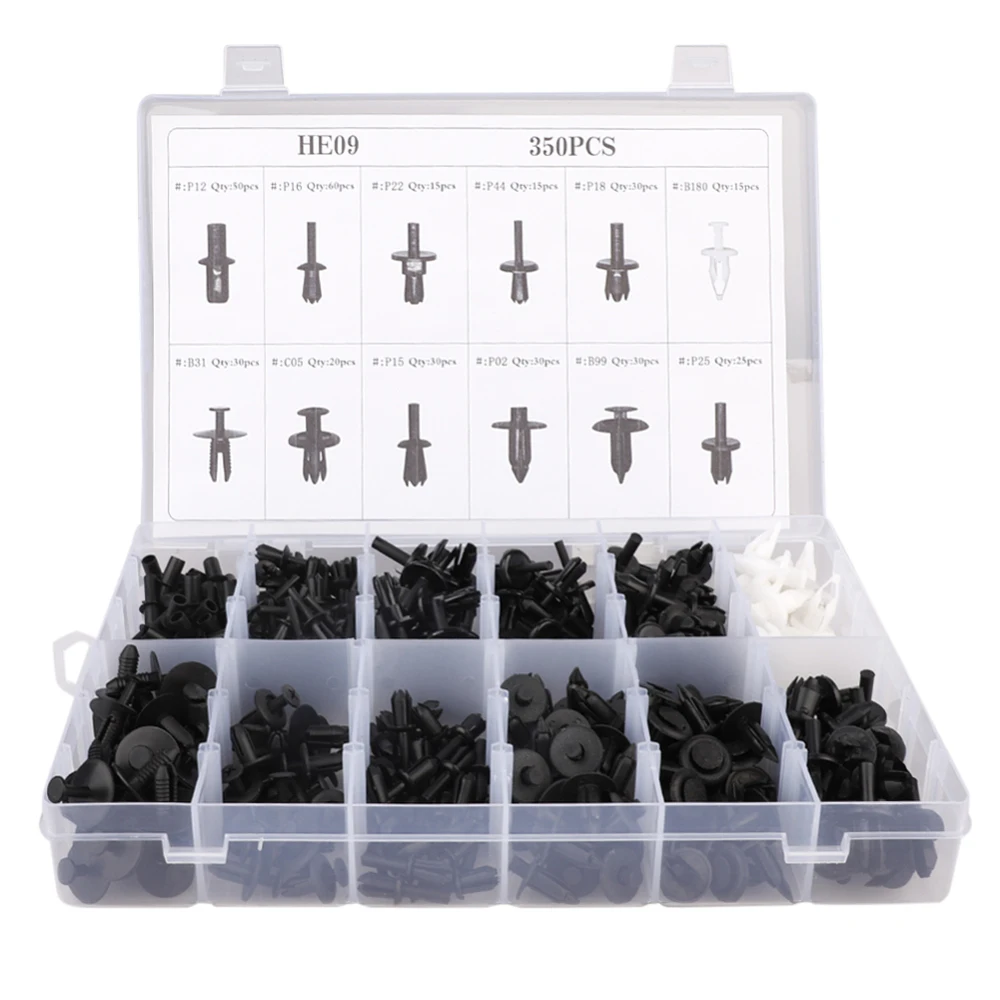 Универсальные пластиковые крепежи для кузова автомобиля 350 шт. крепеж с нажимным
