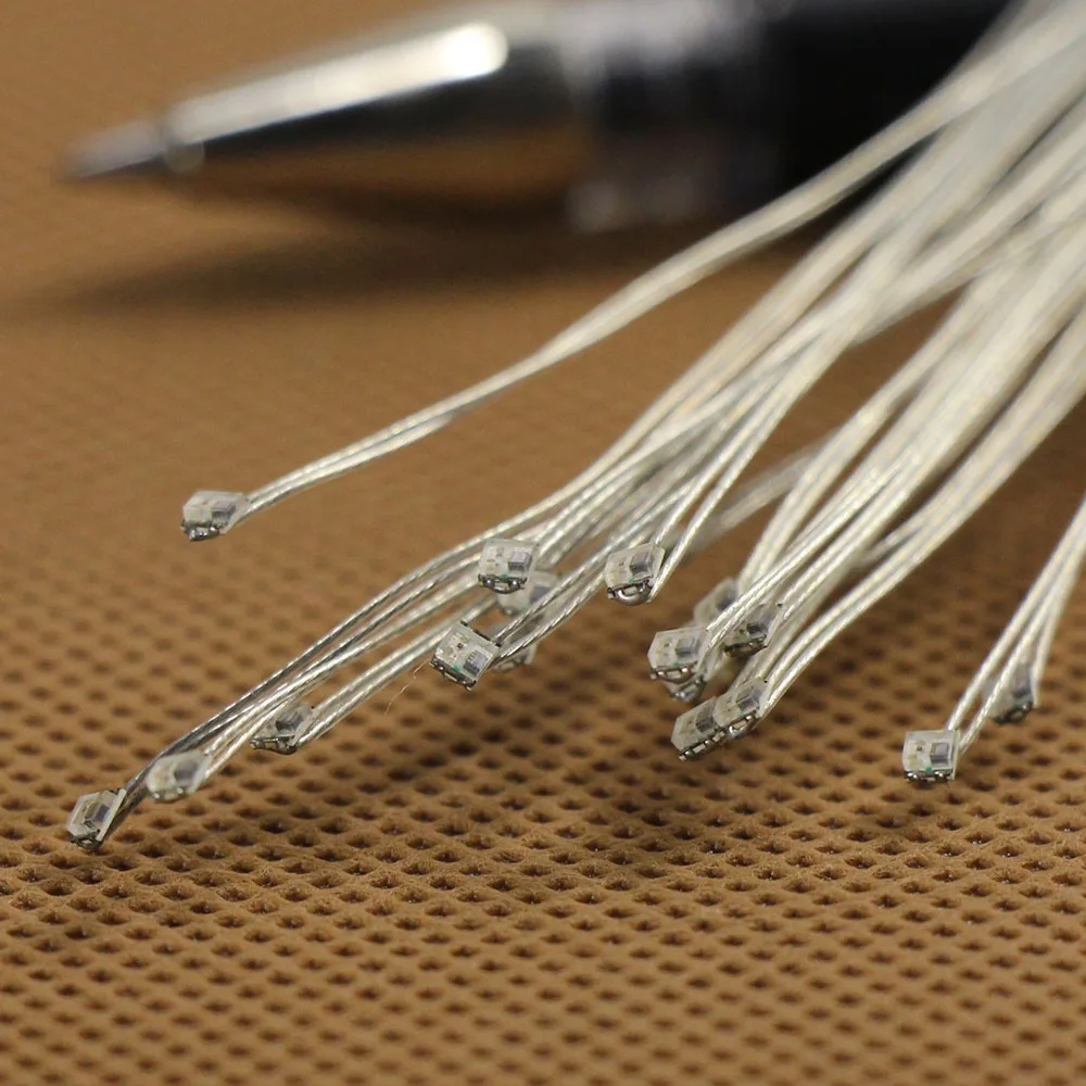 Evemodel 20 шт. мигающие предварительно припаянные micro litz Проводные выводы SMD Led flash 0805