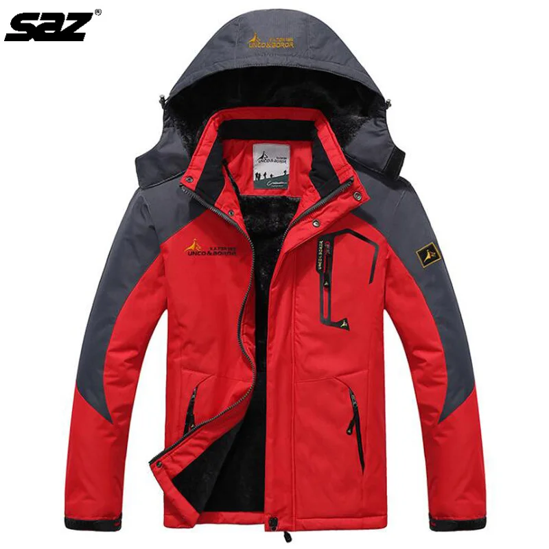 

ZAS Parka Men Windbreak Plus Velvet Thick Hooded Anorak Warm Windproof Fur Coats Male Military Jackets Men's Winter Jacket