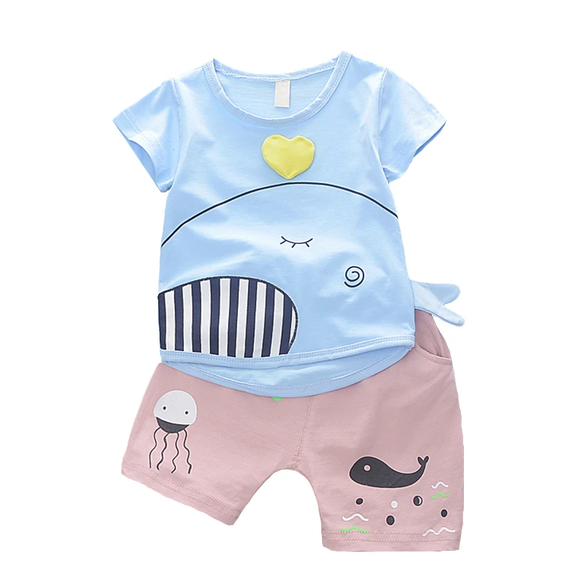 1-4Y 2020 New Fashion Kids Clothes Boys Summer Set Print Shirt Short Pants Baby Boy Clothing Toddler |