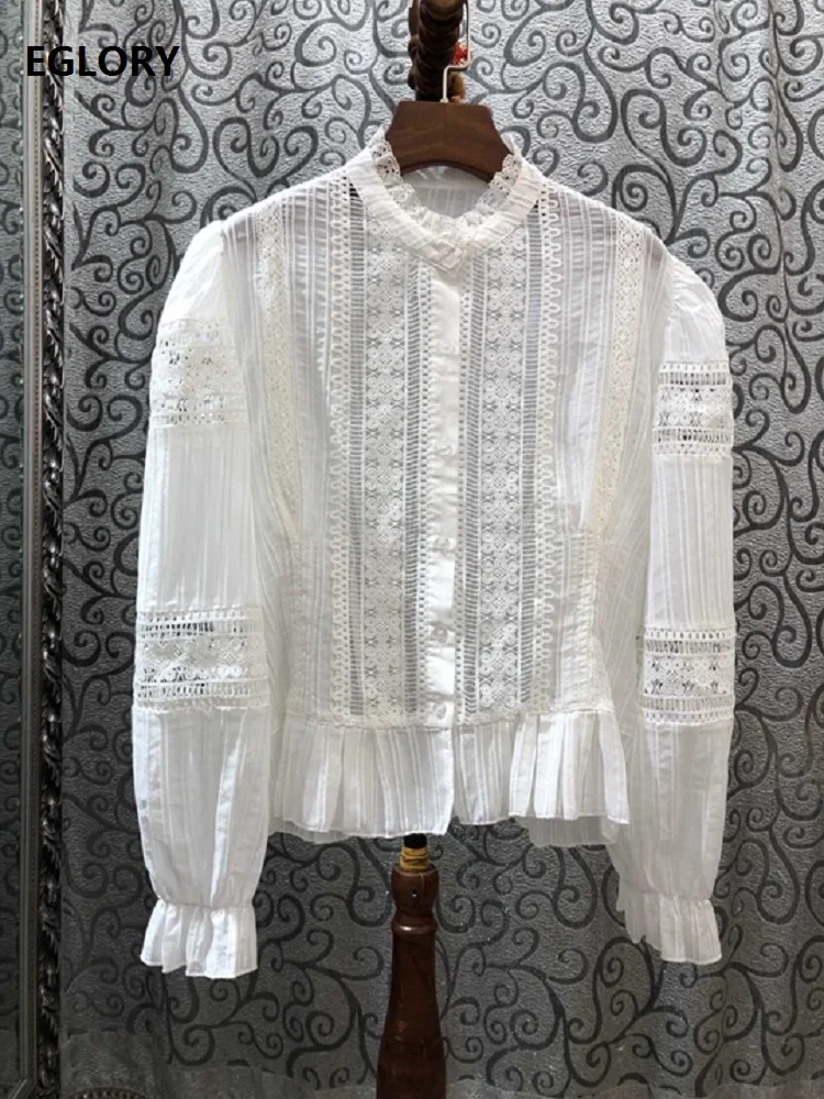 Рубашки с вышивкой и вырезами весна-лето 2020 винтажные блузки для женщин вязанные