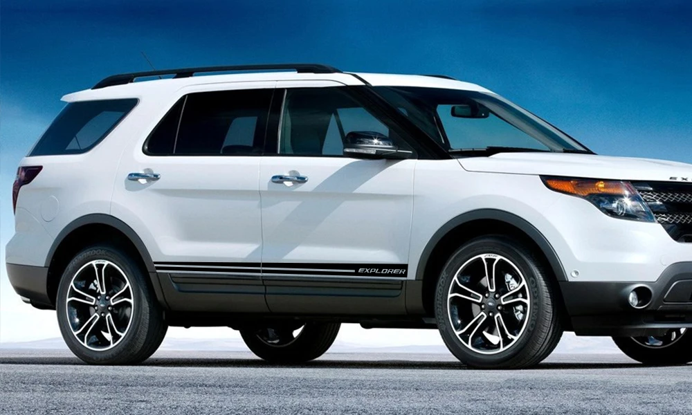 2 шт. для Ford Explorer Автомобильная боковая полоса наклейка DIY Автомобильная виниловая пленка гоночные спортивные наклейки Стайлинг автомобильные принадлежности для тюнинга