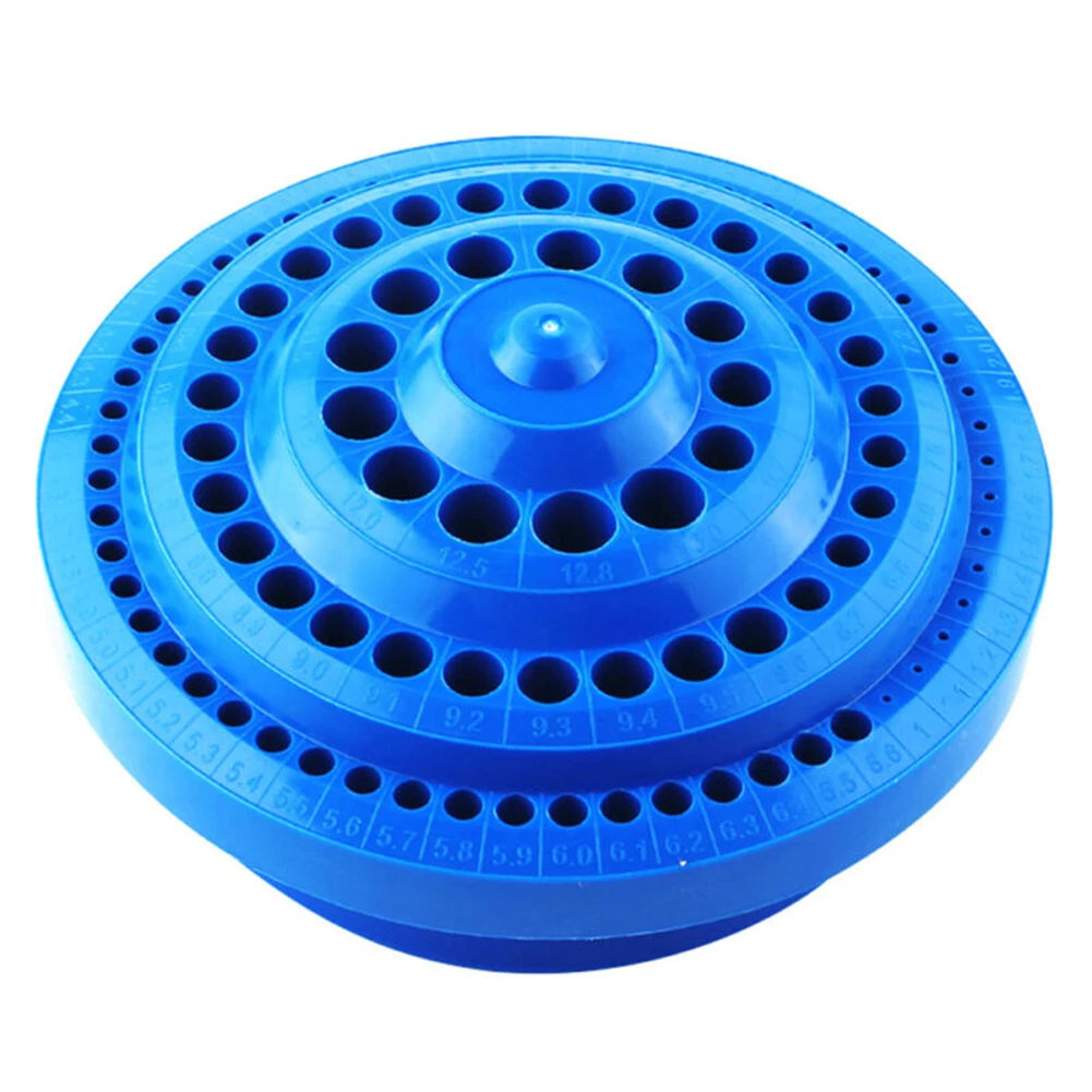 

Charm Drill Bit Storage Case 100 Holes Organizer Stand Box Round Shape 1PC New